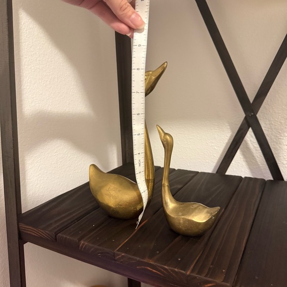 Brass Swans Figurine Set - Picture 3 of 14